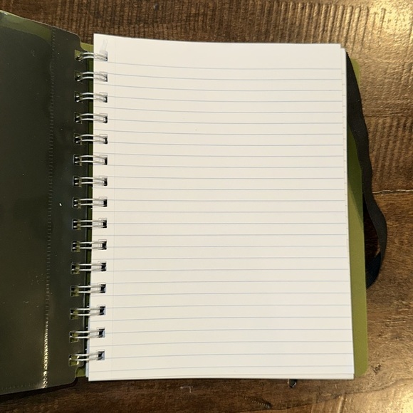 Green Top Flight Notebook with Black Elastic Band - Picture 4 of 6